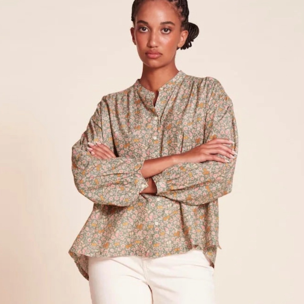 Trovata Birds of Paradis Lilly Shirt in Petits Fruits, size S, NWT